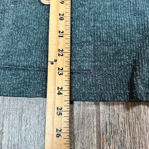 CURE Womens Green Ribbed 3/4 Sleeve Sweater Knit Top Size L Pockets - Picture 5 of 9